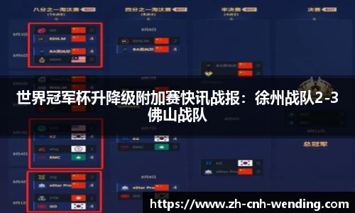 世界冠军杯升降级附加赛快讯战报：徐州战队2-3佛山战队